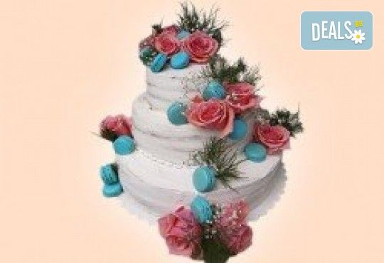 Винтидж сватбена торта с цветя: 60, 80 или 100 парчета от Джорджо