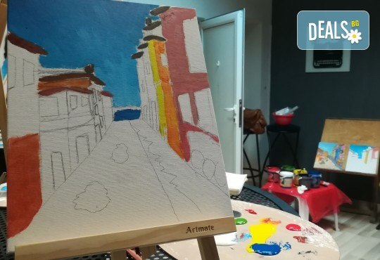 „Зимни фенери“! 3 часа рисуване с вино на 15-ти декемви (неделя) - рисуване на картина с акварел + чаша вино под инструкциите на професионален художник в Пух арт студио - Снимка 7
