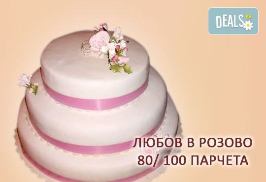За Вашата сватба! Бутикова сватбена торта с АРТ декорация от Сладкарница Джорджо Джани - Снимка 8