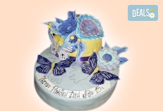 Торта с цветя! Празнична 3D торта с пъстри цветя, дизайн на Сладкарница Джорджо Джани - Снимка 24