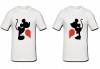 Романтично и забавно! 2 броя тениски за двойки със снимка или щампа по Ваш избор от Хартиен свят! - thumb 2