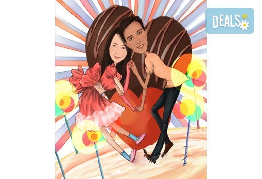 Подарете с любов за Свети Валентин или 8-ми март! Изработка на карикатура с готов дизайн, с рамка и подарък: картичка от Хартиен свят - Снимка 4