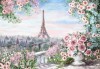 Романтика за 14-ти февруари! 3 часа рисуване на тема Париж, с напътствията на професионален художник + чаша вино и минерална вода в Арт ателие Багри и вино - thumb 1