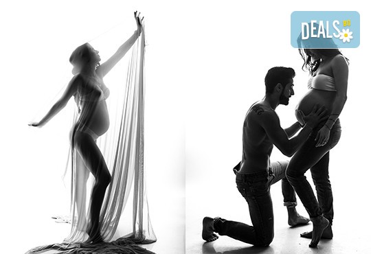 60-минутна фотосесия за бременни в студио с включени аксесоари, дрехи и ефекти + обработка на всички заснети кадри, от Chapkanov photography - Снимка 3