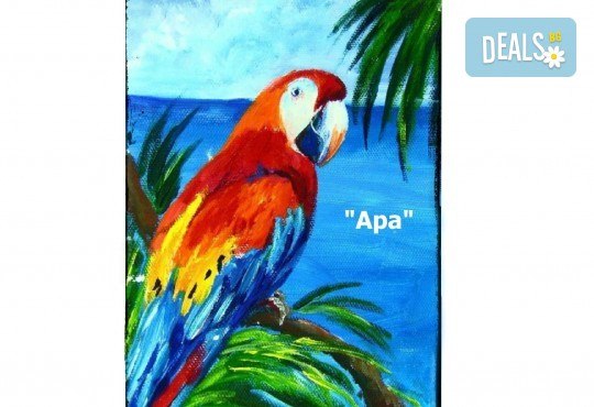 Рисуване и вино! 3 часа рисуване на картина с акрил през февруари + чаша вино в Пух арт студио - Снимка 11