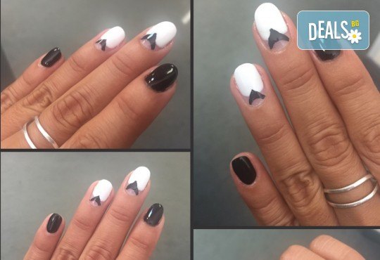 Маникюр с гел лак от богатите палитри на Gelish, Cucio, OPI, Nailover и Luxio, 2 рисувани декорации и по желание сваляне на стар гел лак в Artistic Studio - Снимка 6