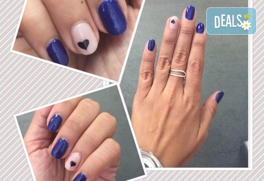 Маникюр с гел лак от богатите палитри на Gelish, Cucio, OPI, Nailover и Luxio, 2 рисувани декорации и по желание сваляне на стар гел лак в Artistic Studio - Снимка 7