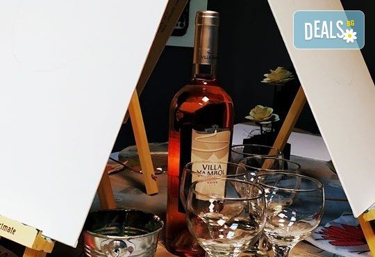 В цветовете на пролетта! Рисуване и вино: картина с акрил, метод стъпка по стъпка + чаша вино в Пух арт студио - Снимка 14