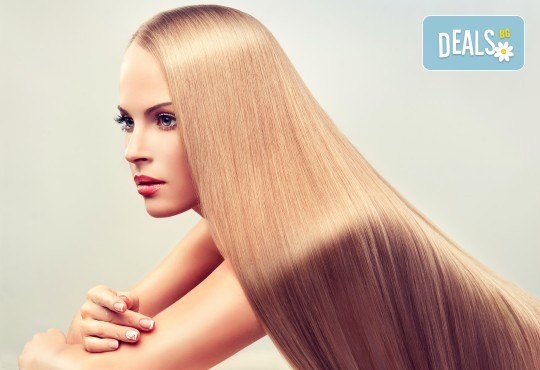 Подстригване + боядисване с боя на клиента, маска и прав сешоар в Студио за красота Дъга - Снимка 1