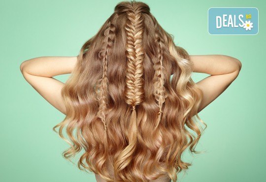 Подстригване, масажно измиване, кератинова или арганова терапия по избор и оформяне със сешоар и бонус: плитка в салон Angels beauty - Снимка 1