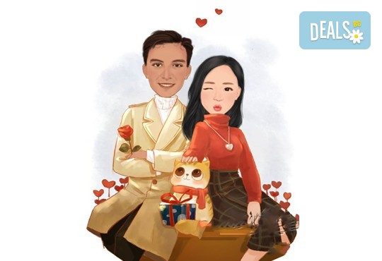 Подарете с любов на любимия човек! Изработка на карикатура с готов дизайн, с рамка и подарък: картичка от Хартиен свят - Снимка 3