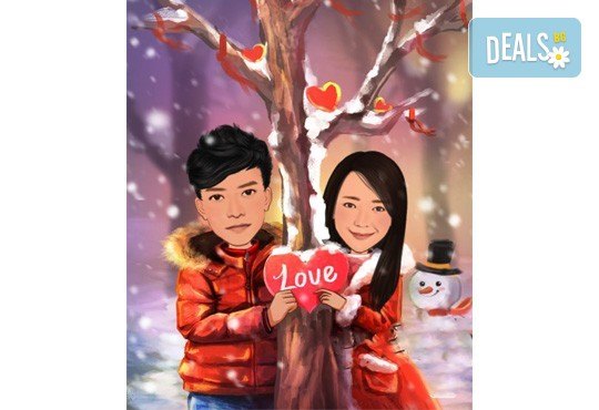 Подарък за любимия човек! Изработка на карикатура с готов дизайн, с рамка и подарък: картичка от Хартиен свят - Снимка 6