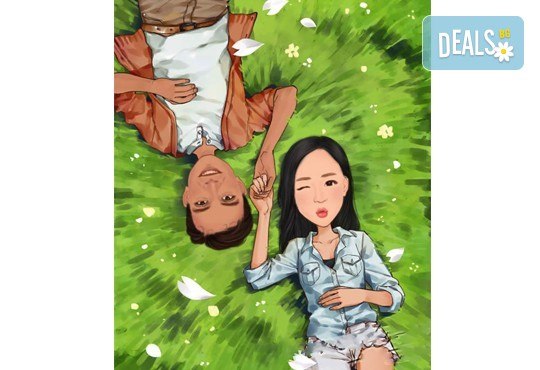 Подарък за любимия човек! Изработка на карикатура с готов дизайн, с рамка и подарък: картичка от Хартиен свят - Снимка 1