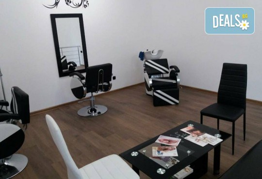 Нова прическа! Боядисване с боя на клиента и оформяне на прическа със сешоар в салон за красота Bibi Fashion - Снимка 6