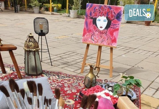 3 часа рисуване на Лазурен бряг на 30.05. (събота) с напътствията на професионален художник, чаша вино и минерална вода от Арт ателие Багри и вино - Снимка 5
