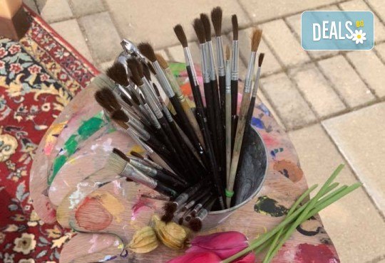 3 часа рисуване на Лазурен бряг на 30.05. (събота) с напътствията на професионален художник, чаша вино и минерална вода от Арт ателие Багри и вино - Снимка 7