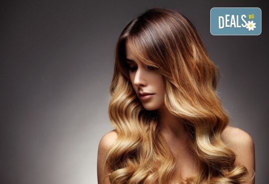 Нов цвят! Боядисване в стил омбре, терапия с маска и прическа със сешоар в Салон за красота Angels beauty - Снимка 2