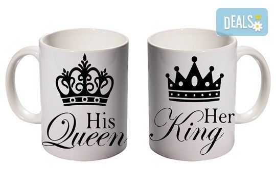 Романтичен подарък за влюбени! 2 броя чаши за двойки с дизайн по избор от Хартиен свят - Снимка 3