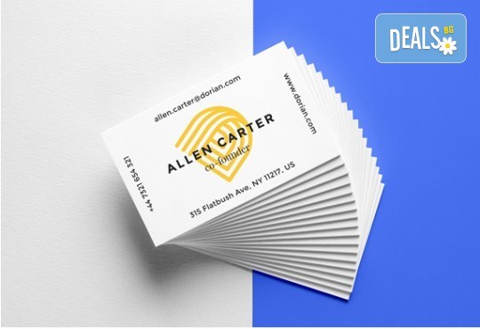 Изработка на 100 бр. едностранни или двустранни визитки на луксозен картон от Хартиен свят - Снимка 1