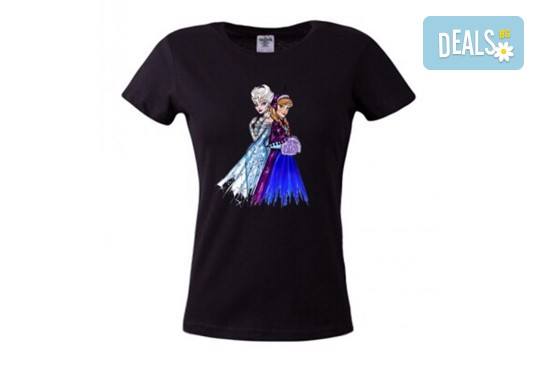 Оригинален и забавен подарък! Черна тениска с дизайн по избор на клиента и пълноцветен печат от Хартиен свят - Снимка 3