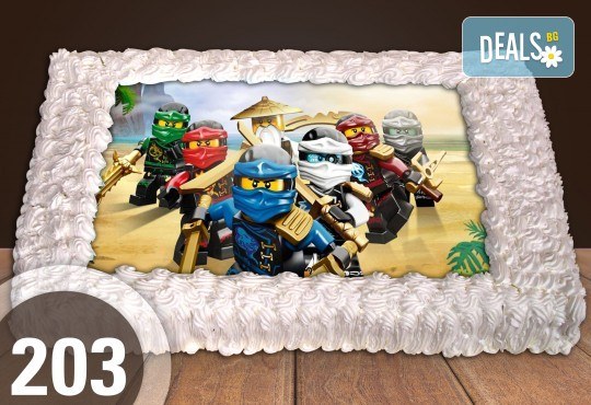 За момче! Торти за момчета: вземете голяма торта 20/ 25/ 30 парчета със снимка на герои от любимите детски филмчета - Нинджаго, Костенурките Нинджа, Спайдърмен и други от Сладкарница Джорджо Джани - Снимка 39