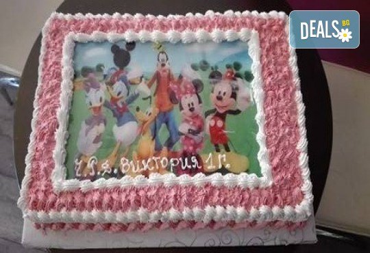 Голяма детска торта 20, 25 или 30 парчета със снимка на любим герой от Сладкарница Джорджо Джани - Снимка 20
