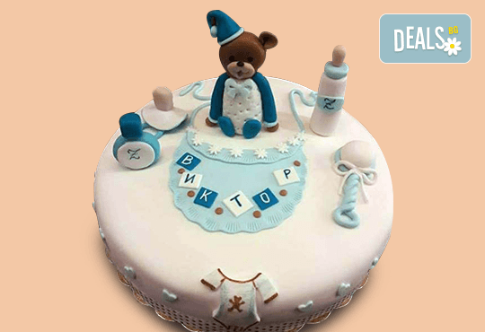 Честито бебе! Торта за изписване от родилния дом, за 1-ви рожден ден или за прощъпулник, специална оферта на Сладкарница Джорджо Джани - Снимка 13