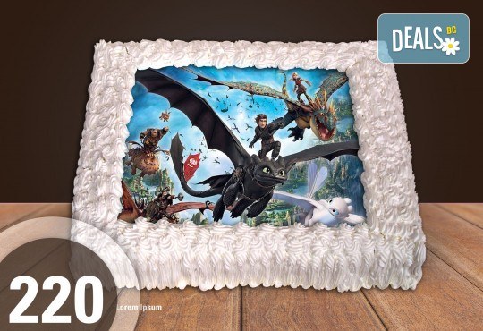 Голяма детска торта 20, 25 или 30 парчета със снимка на любим герой от Сладкарница Джорджо Джани - Снимка 112