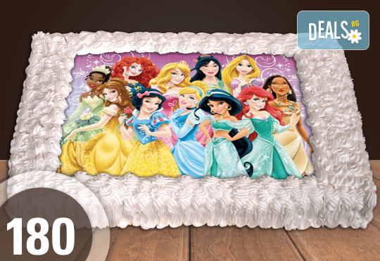 Голяма детска торта 20, 25 или 30 парчета със снимка на любим герой от Сладкарница Джорджо Джани - Снимка 71