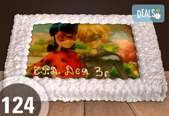 Голяма детска торта 20, 25 или 30 парчета със снимка на любим герой от Сладкарница Джорджо Джани - Снимка 21