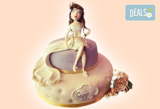 За Вашата сватба! Бутикова сватбена торта с АРТ декорация от Сладкарница Джорджо Джани - Снимка 27