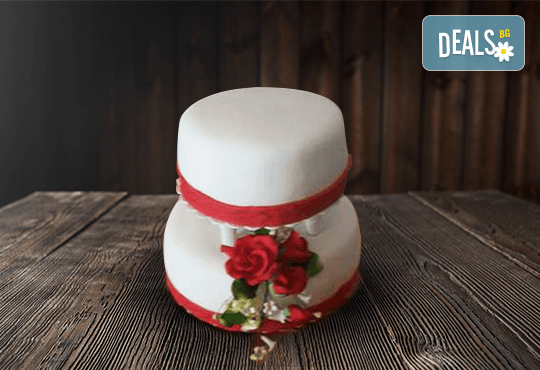 За Вашата сватба! Бутикова сватбена торта с АРТ декорация от Сладкарница Джорджо Джани - Снимка 20