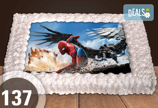 Експресна торта от днес за днес! Голяма детска торта 20, 25 или 30 парчета със снимка на любим герой от Сладкарница Джорджо Джани - Снимка 39
