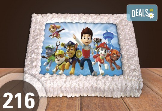 Експресна торта от днес за днес! Голяма детска торта 20, 25 или 30 парчета със снимка на любим герой от Сладкарница Джорджо Джани - Снимка 108
