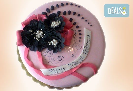Торта с цветя! Празнична 3D торта с пъстри цветя, дизайн на Сладкарница Джорджо Джани - Снимка 1