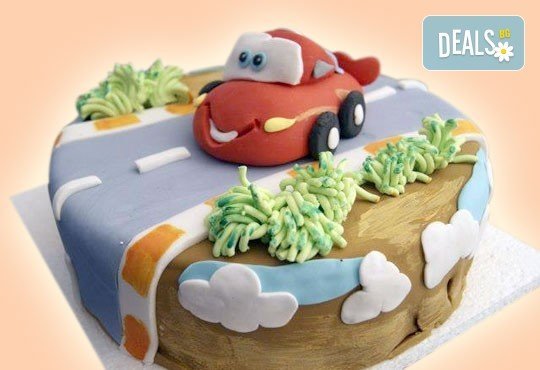 За момчета! Детска 3D торта за момчета с коли и герои от филмчета с ръчно моделирана декорация от Сладкарница Джорджо Джани - Снимка 57