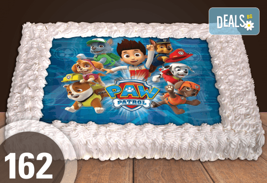 Голяма детска торта 20, 25 или 30 парчета със снимка на любим герой от Сладкарница Джорджо Джани - Снимка 21