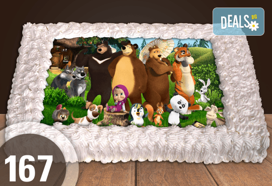 Голяма детска торта 20, 25 или 30 парчета със снимка на любим герой от Сладкарница Джорджо Джани - Снимка 66