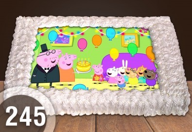 За най-малките! Голяма торта със снимка 20, 25 или 30 парчета за празника на Вашето дете с герой от филмче от Сладкарница Джорджо Джани