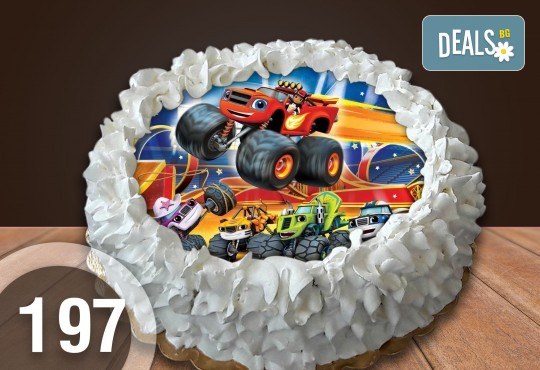 Детска торта с 12 парчета с крем и какаови блатове + детска снимка или снимка на клиента, от Сладкарница Джорджо Джани - Снимка 30