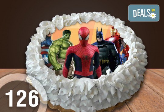 Детска торта с 12 парчета с крем и какаови блатове + детска снимка или снимка на клиента, от Сладкарница Джорджо Джани - Снимка 17