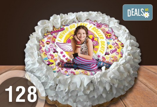 Детска торта с 12 парчета с крем и какаови блатове + детска снимка или снимка на клиента, от Сладкарница Джорджо Джани - Снимка 15