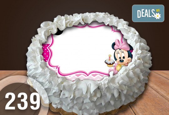 Детска торта с 12 парчета с крем и какаови блатове + детска снимка или снимка на клиента, от Сладкарница Джорджо Джани - Снимка 45