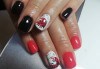 Сърце! Рисуван маникюр с гел лак BlueSky, Shellac и CND с нежни сърца и надписи в The Castle of beauty - thumb1 1
