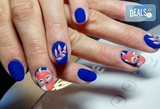 Приказен маникюр с декорации! Дълготраен маникюр с гел лак BlueSky или Shellac + две рисувани декорации в The Castle of beauty - Снимка 5