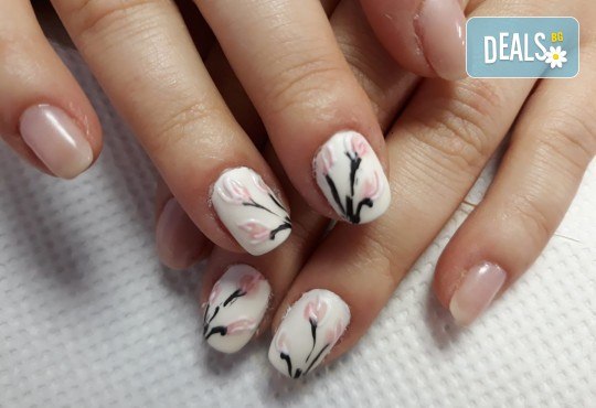 Mаникюр с гел лак BlueSky, 2 или 4 декорации, вграждане на камъчета и ефекти от Салон Мечта - Снимка 25