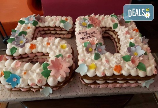 Винтидж торта с 3D цифри и размер по избор от Сладкарница Джорджо Джани - Снимка 4