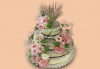За Вашата сватба! Красива винтидж сватбена торта с открити блатове и декорирация истински цветя, предоставени от младоженците, Сладкарница Джорджо Джани - thumb 3