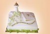 За кръщене! Красива тортa за Кръщенe с надпис Честито свето кръщене, кръстче, Библия и свещ от Сладкарница Джорджо Джани - thumb 3