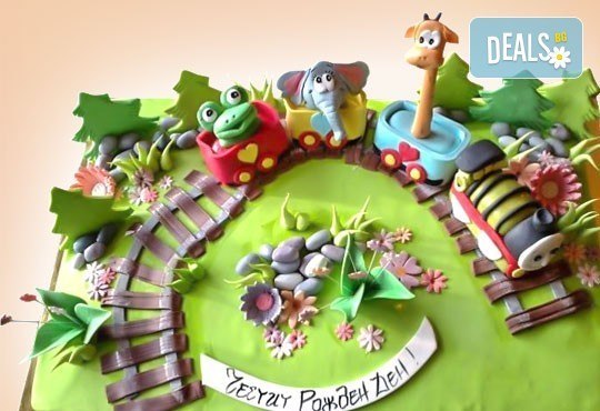 25 парчета! Голяма детска 3D торта с фигурална ръчно изработена декорация от Сладкарница Джорджо Джани - Снимка 27